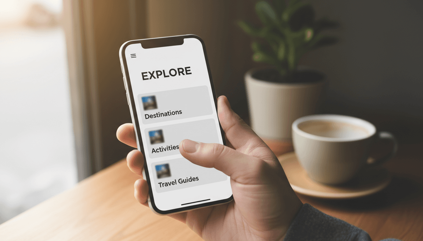 Mobile-friendly website displayed on a smartphone