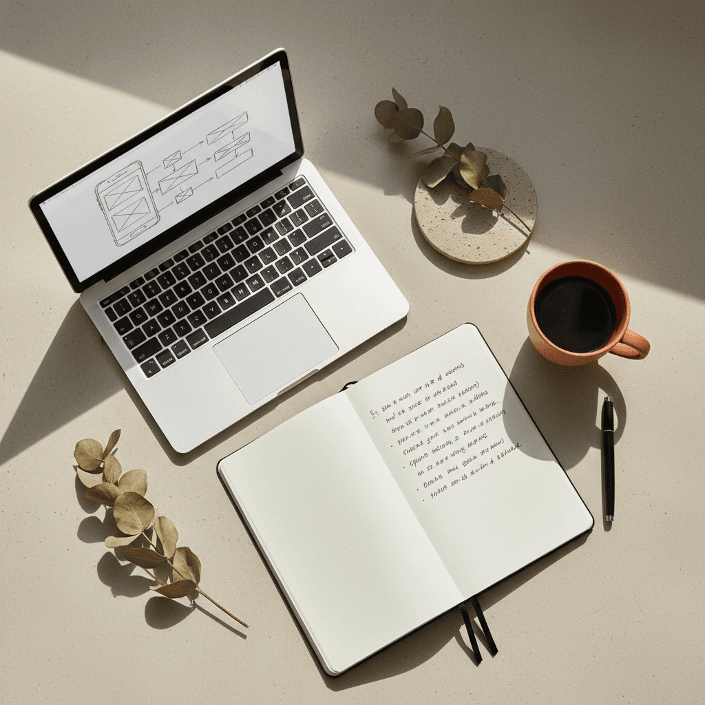 Project planning on a desk