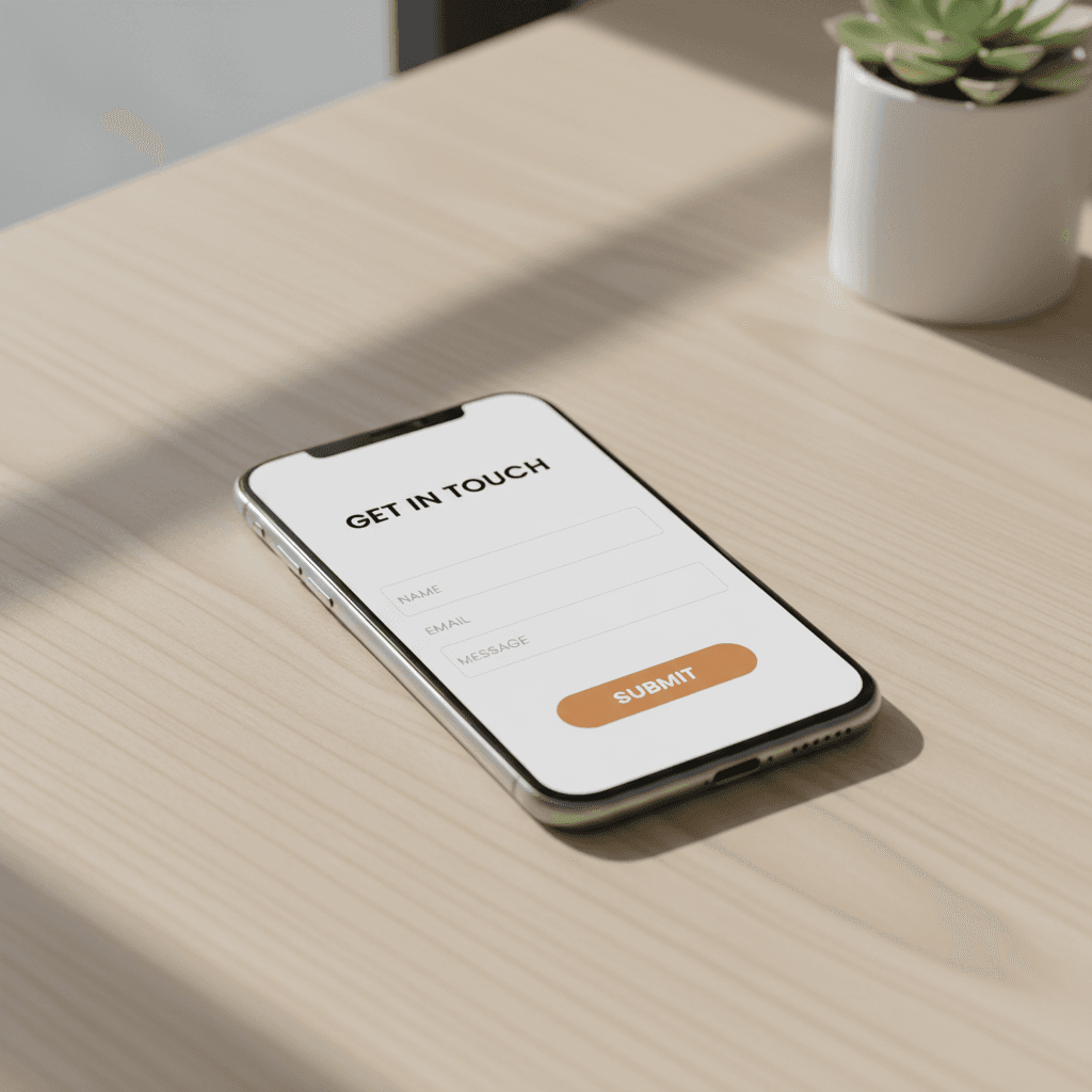 Contact details on a phone screen