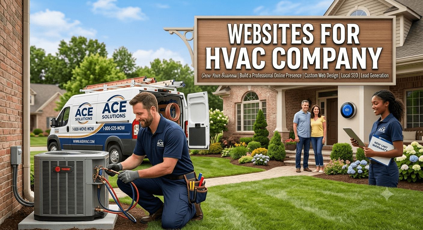 HVAC technicians servicing an air conditioner and assisting homeowners in front of their house.